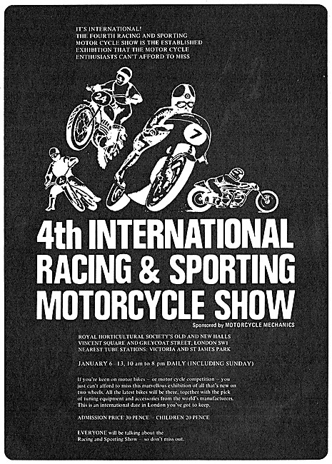 4th International Racing & Sporting Motorcycle Show 1973         