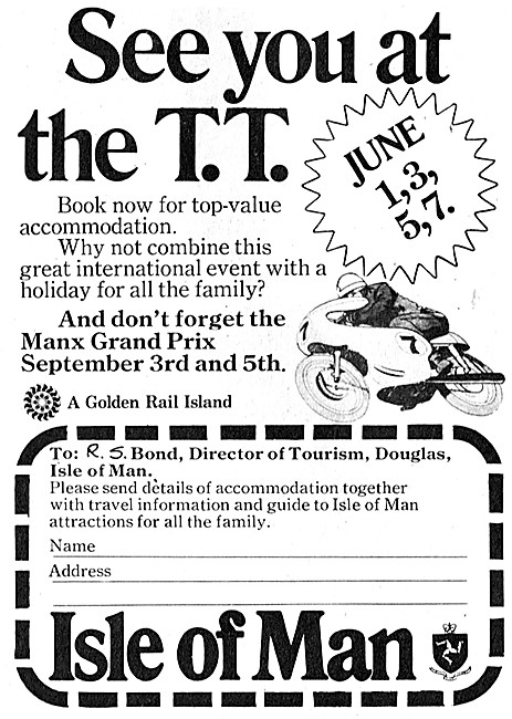 Isle Of Man T.T. June 1974 - Manx Grand Prix September 1974      