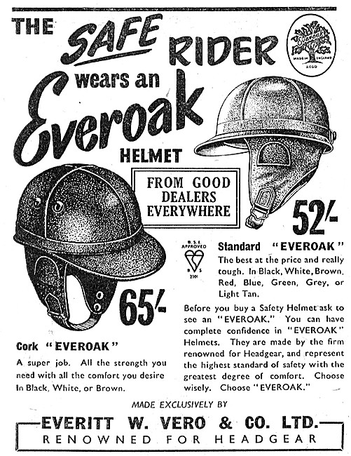 Everoak Motorcycle Helmets 1954 Patterns                         