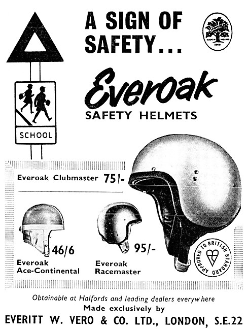 Everoak Ace-Continental Crash Helmet 1962                        
