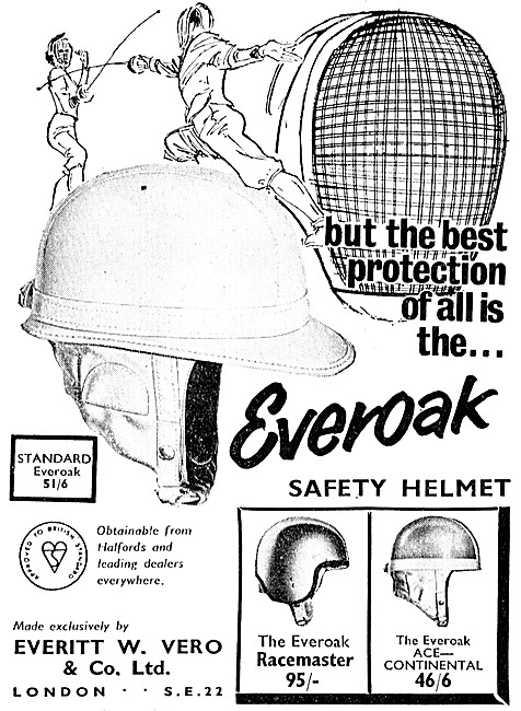 Everoak Crash Helmets 1964 Styles                                