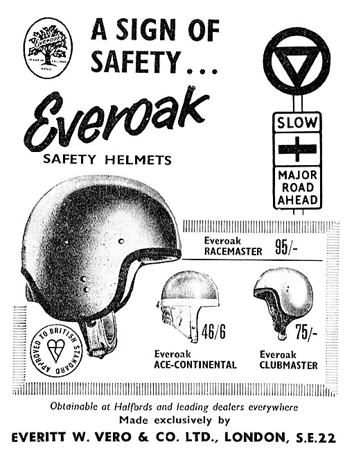 Everoak Clubmaster Crash Helmet 1964                             