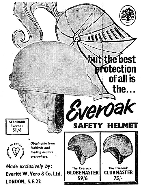1964 Everoak Globemaster Motor Cycle Helmet                      