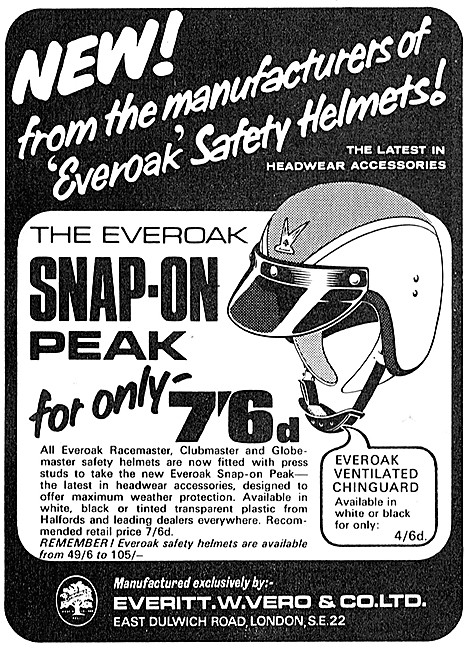 Everoak Crash Helmets - Everoak Snap-On Helmet Peak              