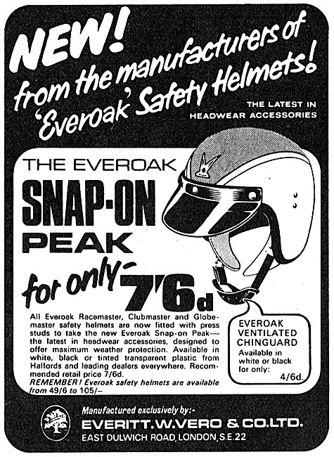 Everoak Helmet Snap-On Peak                                      
