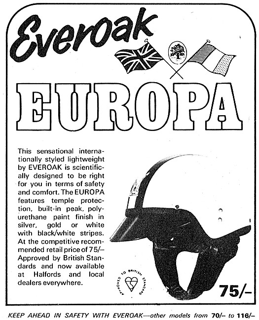 Everoak Europa Crash Helmet 1971                                 
