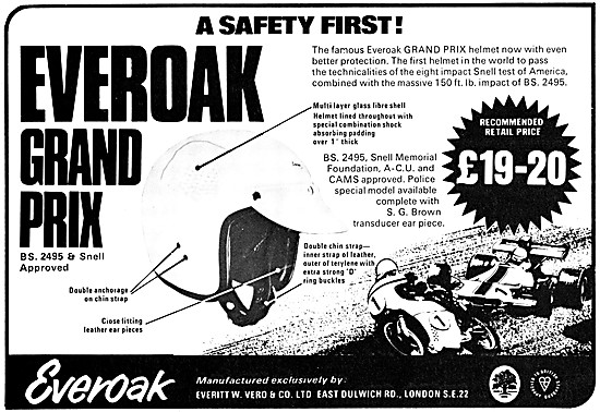 1975 Everoak Crash Helmets                                       