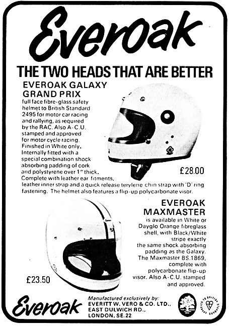 Everoak Maxmaster Crash Helmet 1975                              
