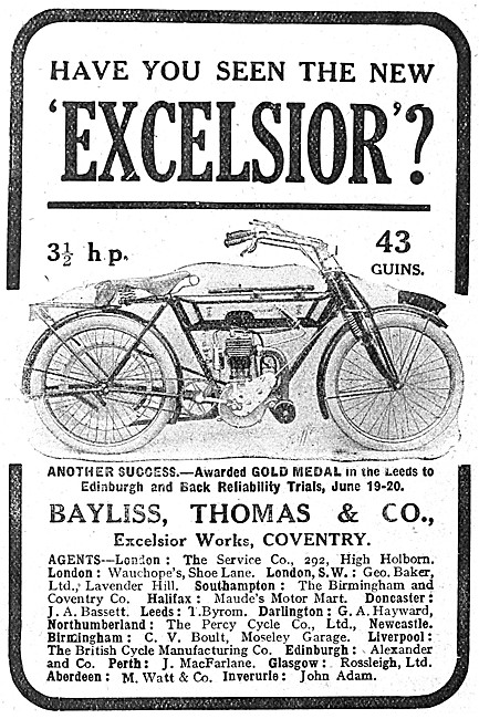 Excelsior Motor Cycles 1909                                      