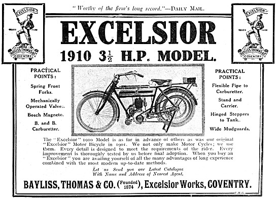 1910 Excelsior Motor Cycle                                       