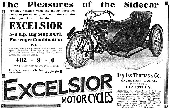 Excelsior 5-6 hp Big Single Motor Cycle                          