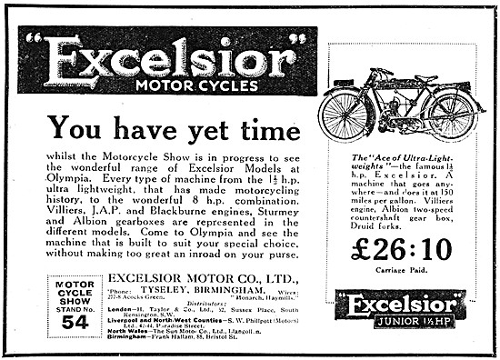 Excelsior Junioir 1.5 hp - Excelsior-Villiers Lightweight        