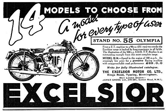 1931 Excelsior B.14 Motor Cycle                                  