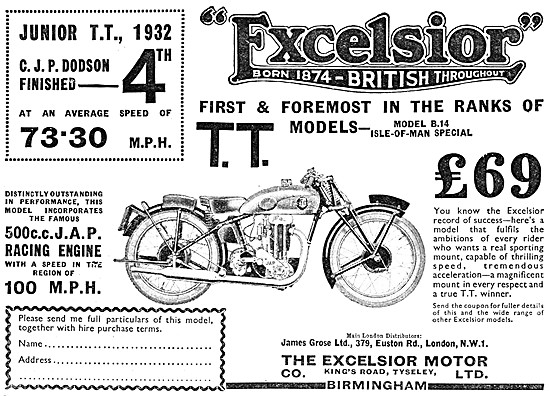 1932 Excelsior-JAP 500 cc                                        