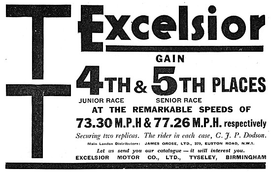 Excelsior Motor Cycles 1932 Advert                               