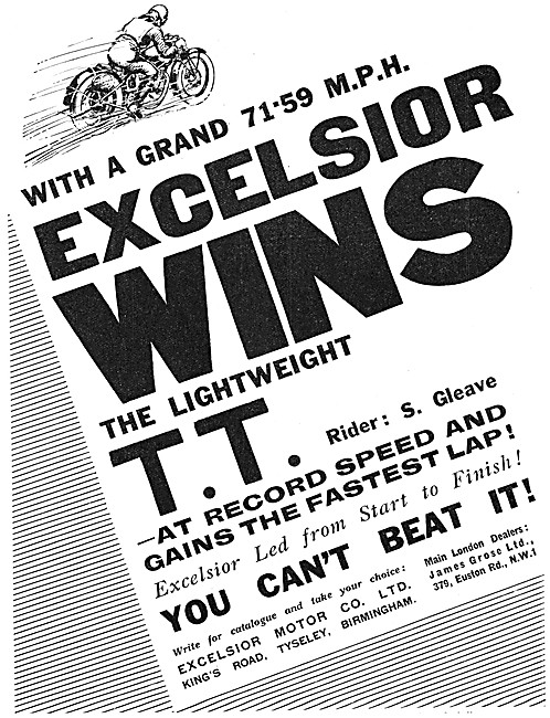 Excelsior Racing Motor Cycles 1933                               