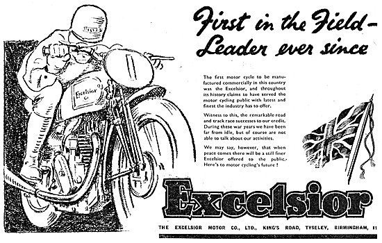 1944 Excelsior Motor Cycles                                      