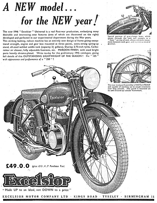1946 Excelsior Universal 125cc                                   