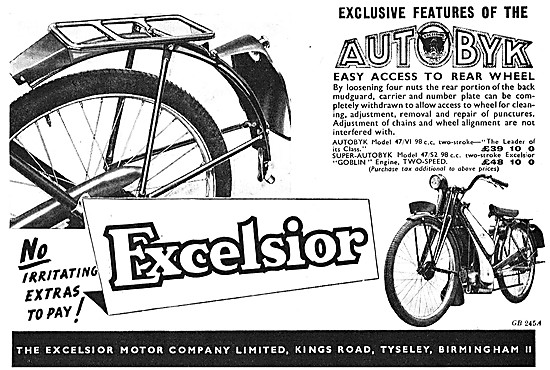 Excelsior Super Autobyk 98cc - Excelsior Goblin Engine           