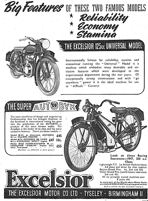 1947 Excelsior Universal 125 cc                                  