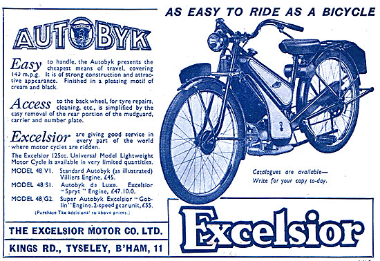 Excelsior Autobyke Range - Excelsior Model 48 Series             