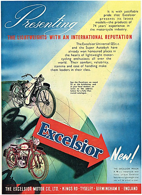1948 Excelsior Universal 125 cc - Excelsior Minor 98 cc          