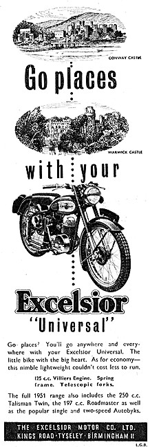 1951 Excelsior Universal 125 cc                                  
