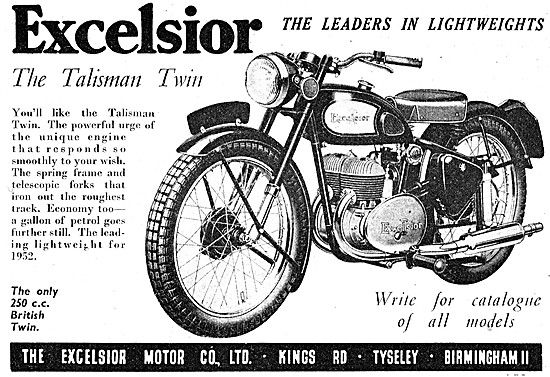 1952 Excelsior Talisman Twin 250cc                               