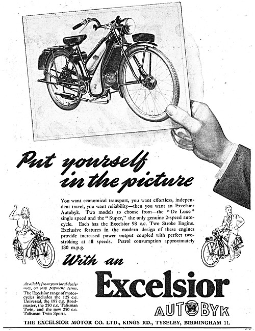 1952 Excelsior Autobyk Moped                                     