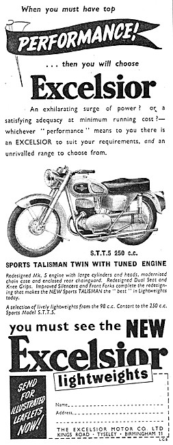 1957 Excelsior S.T.T.5 250 cc SPorts Talisman                    