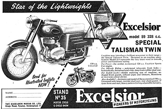1958 Excelsior Special Model S9 328 cc Talisman Twin             