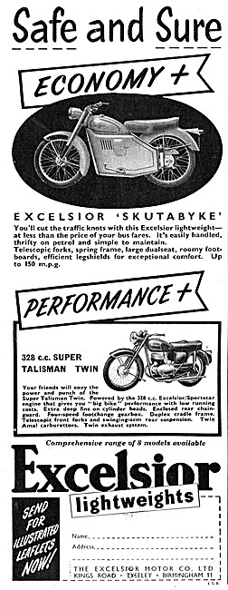 1958 Excelsior Skutabyke - Excelsior 328 cc Super Talisman Twin  