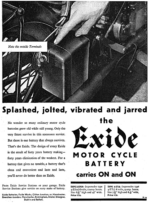 Exide Motorcycle Batteries                                       