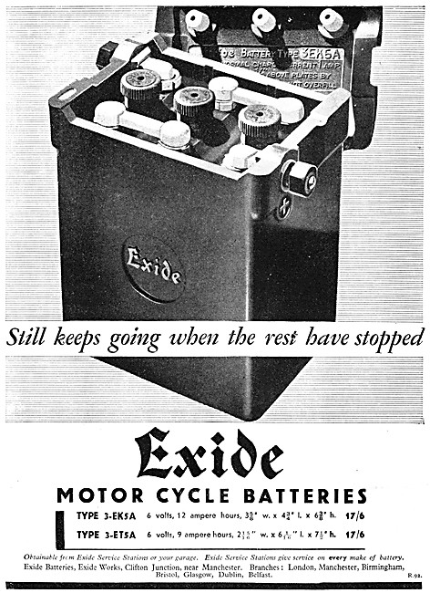 Exide Motor Cycle Batteries                                      