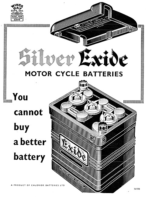 Silver Exide Motor Cycle Batteries                               