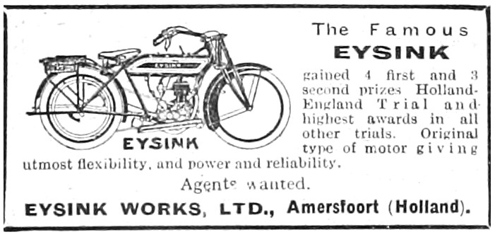 1913 Eysink Motor Cycles                                         