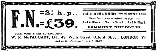 1904 F.N.Motor Cycles                                            
