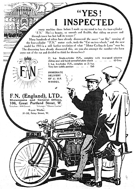 F.N.Motor Cycles - 1912 2.5 hp FN                                