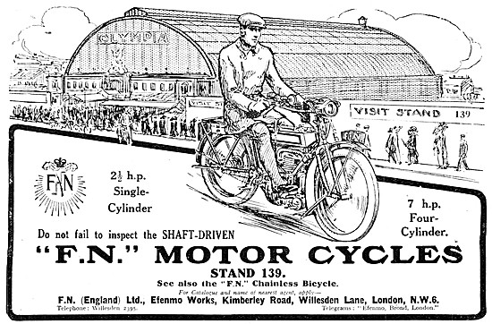 1920 F.N.7 hp 4 Cylinder Motor Cycle                             