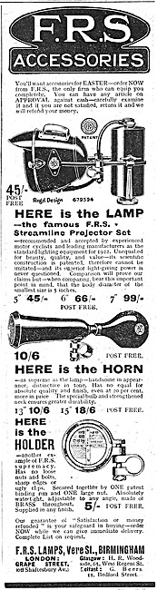 FRS Motor Cycle Bulb Horn 1922                                   