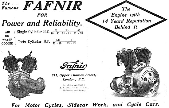 Fafnir Motor Cycle Engines                                       
