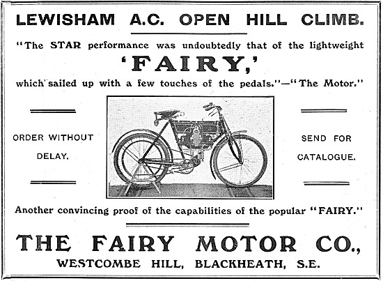 1908 FMC Fairy Motor Cycles                                      