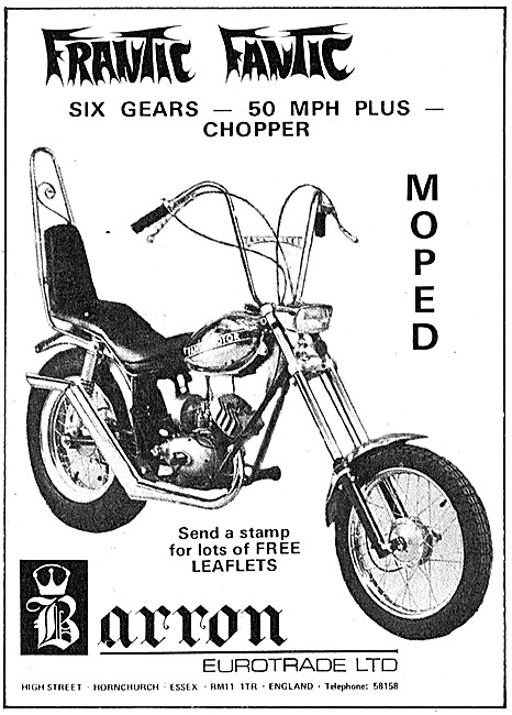 Fantic Chopper Styled Moped 1973 Model                           