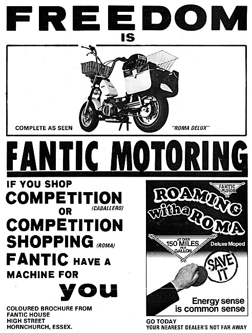 Fantic Motor Cycles - Fantic Roma Delux                          