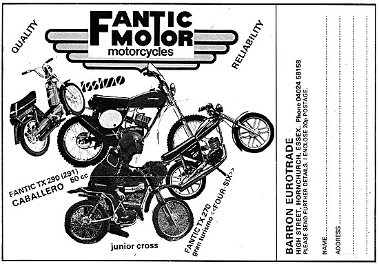 1980 Fantic Motor Cycles & Mopeds - Issimo TX290 TX270           