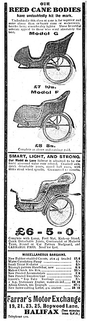 Farrar Model G Sidecar 1912                                      