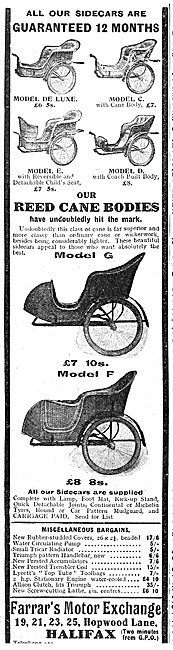 Farrar Reed Cane Bodied Sidecars                                 