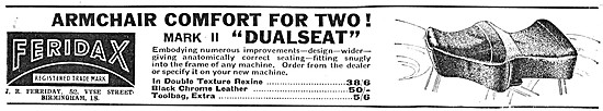Feridax Dual Seats 1939 Advert                                   