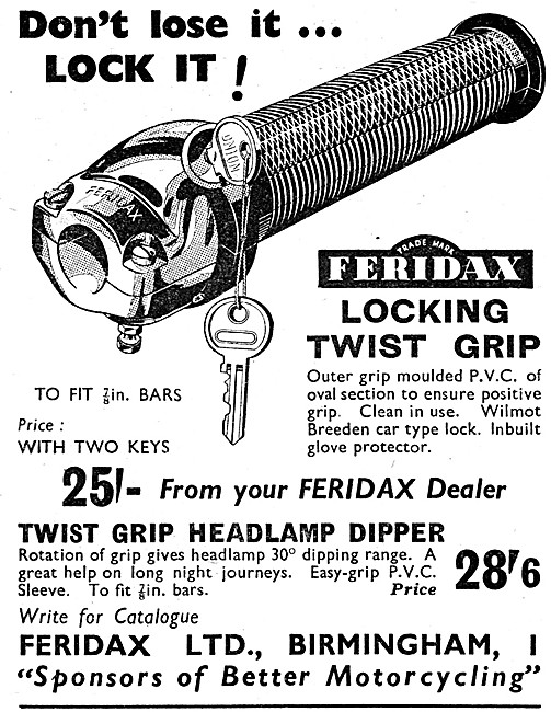 Feridax Motorcycle Accessories - Feridax Locking Twist Grip      
