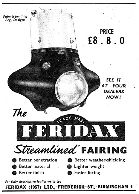 Feridax Streamlined Fairing & Windscreen                         